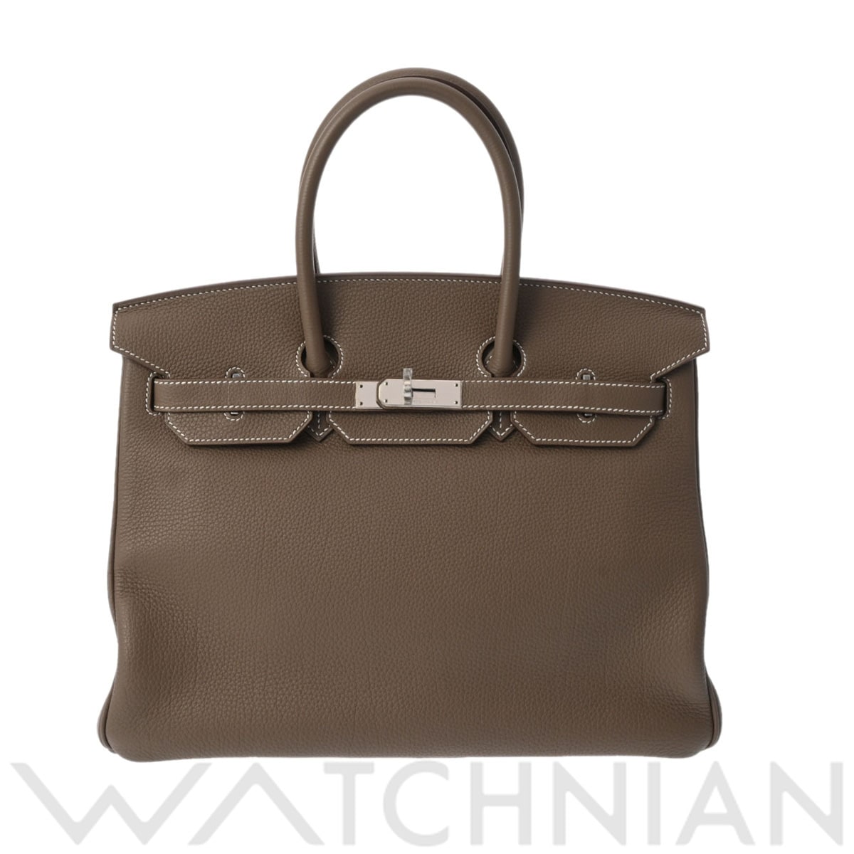 エルメス バーキン 35 エトゥープ/パラジウム金具 トゴ ユニセックス バッグ 【中古】【bag】