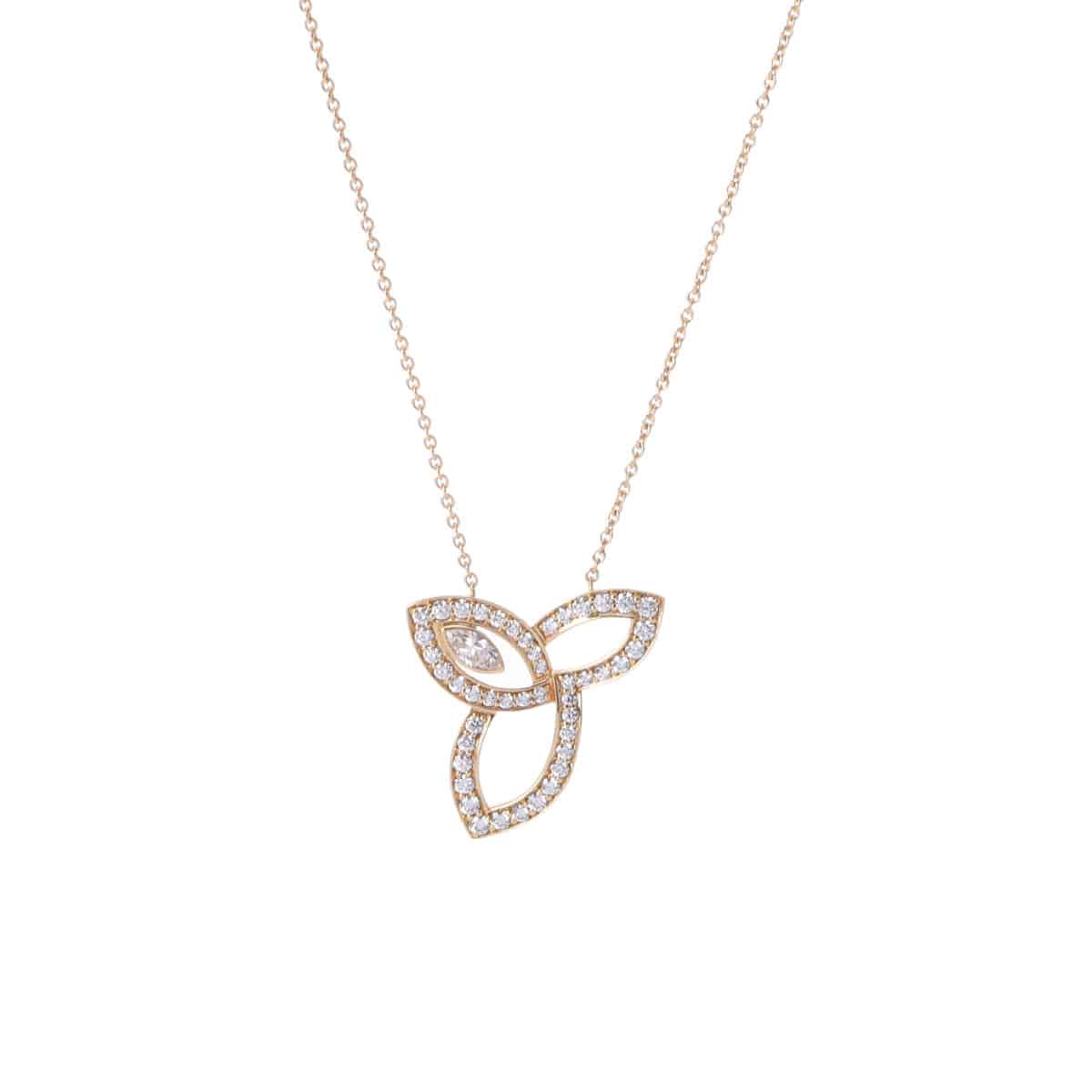 ハリー ウィンストン リリークラスター ネックレス ゴールド K18イエローゴールド YG レディース ジュエリー 【中古】【jewelry】