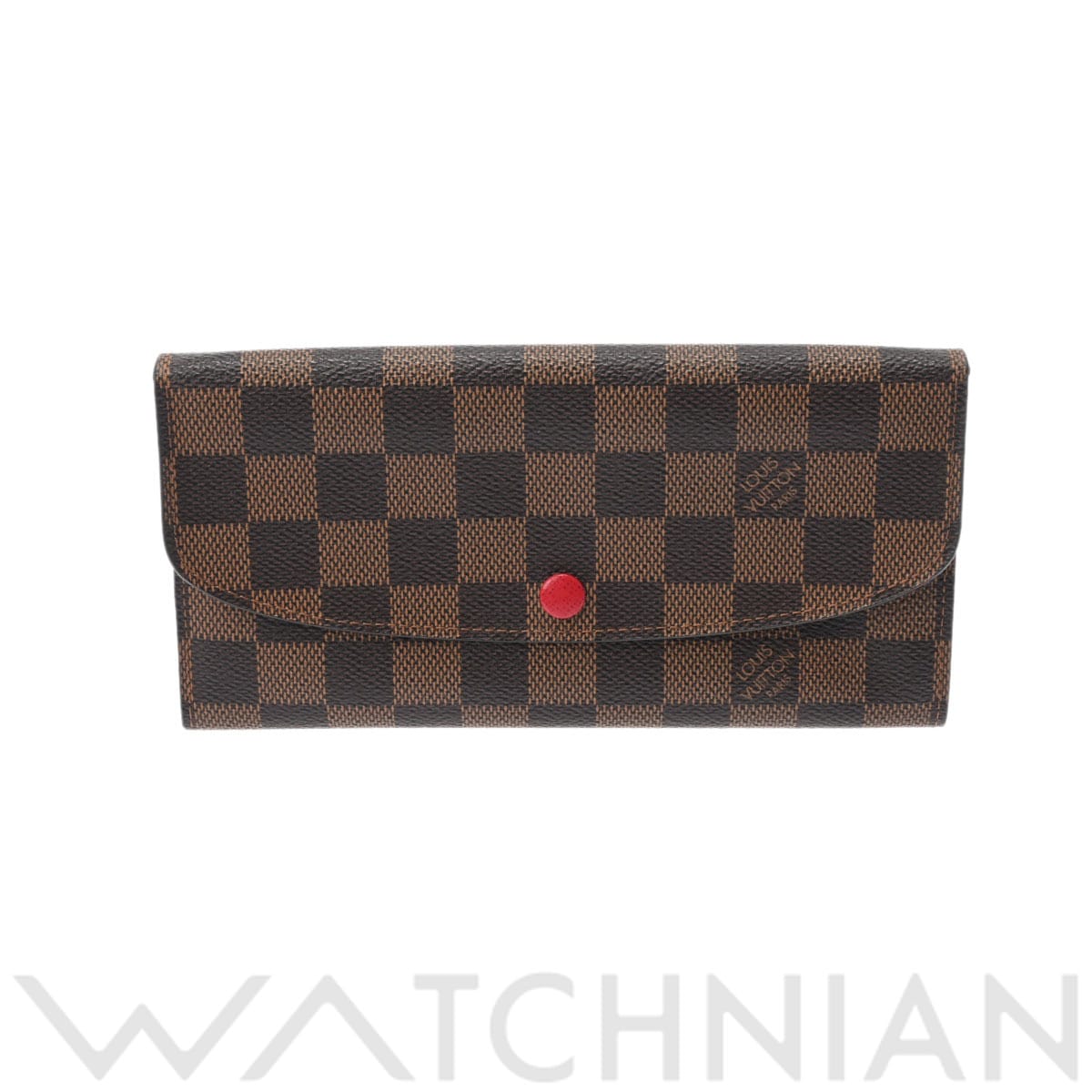 ルイ ヴィトン ダミエ ポルトフォイユ エミリー ルージュ N63544 ダミエキャンバス レディース 財布 【中古】【purse】