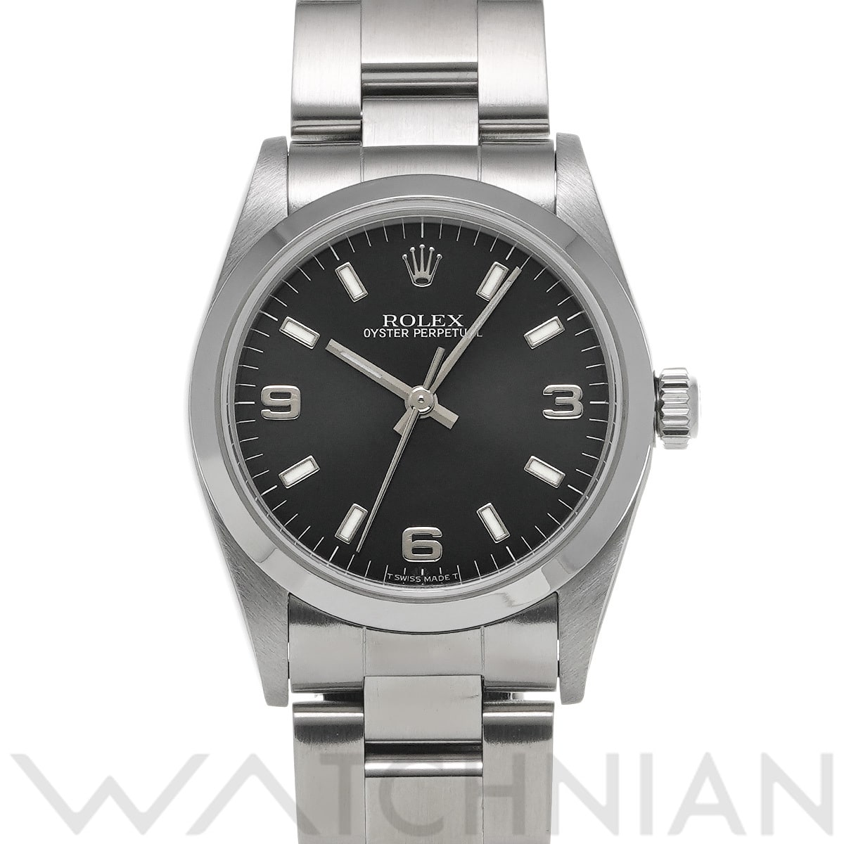 ロレックス オイスターパーペチュアル 77080 ブラック ユニセックス 時計 【中古】【wristwatch】