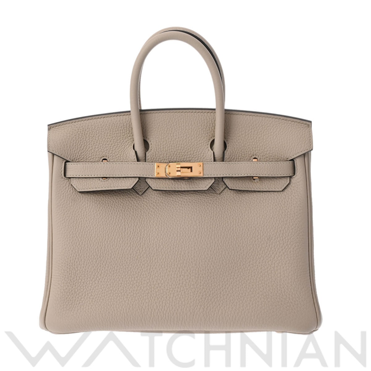 エルメス バーキン 25 トゥルティエールグレー/ローズゴールド金具 トゴ レディース バッグ 【中古】【bag】