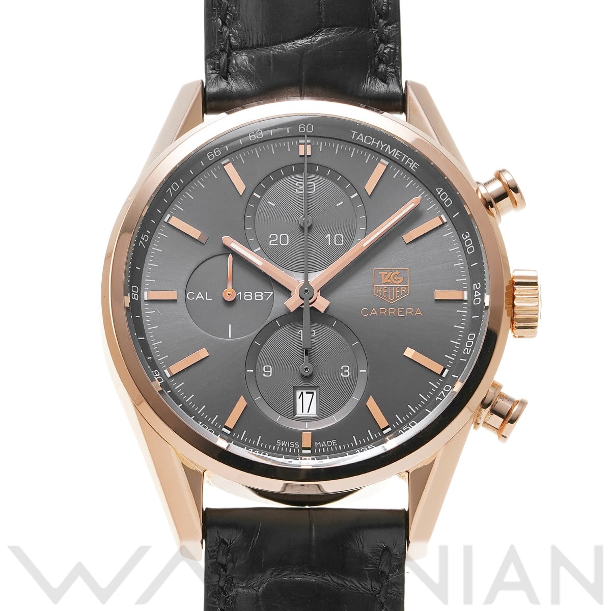 タグ ホイヤー カレラ キャリバー1887 クロノグラフ CAR2141.FC8182 グレー メンズ 時計 【中古】【wristwatch】