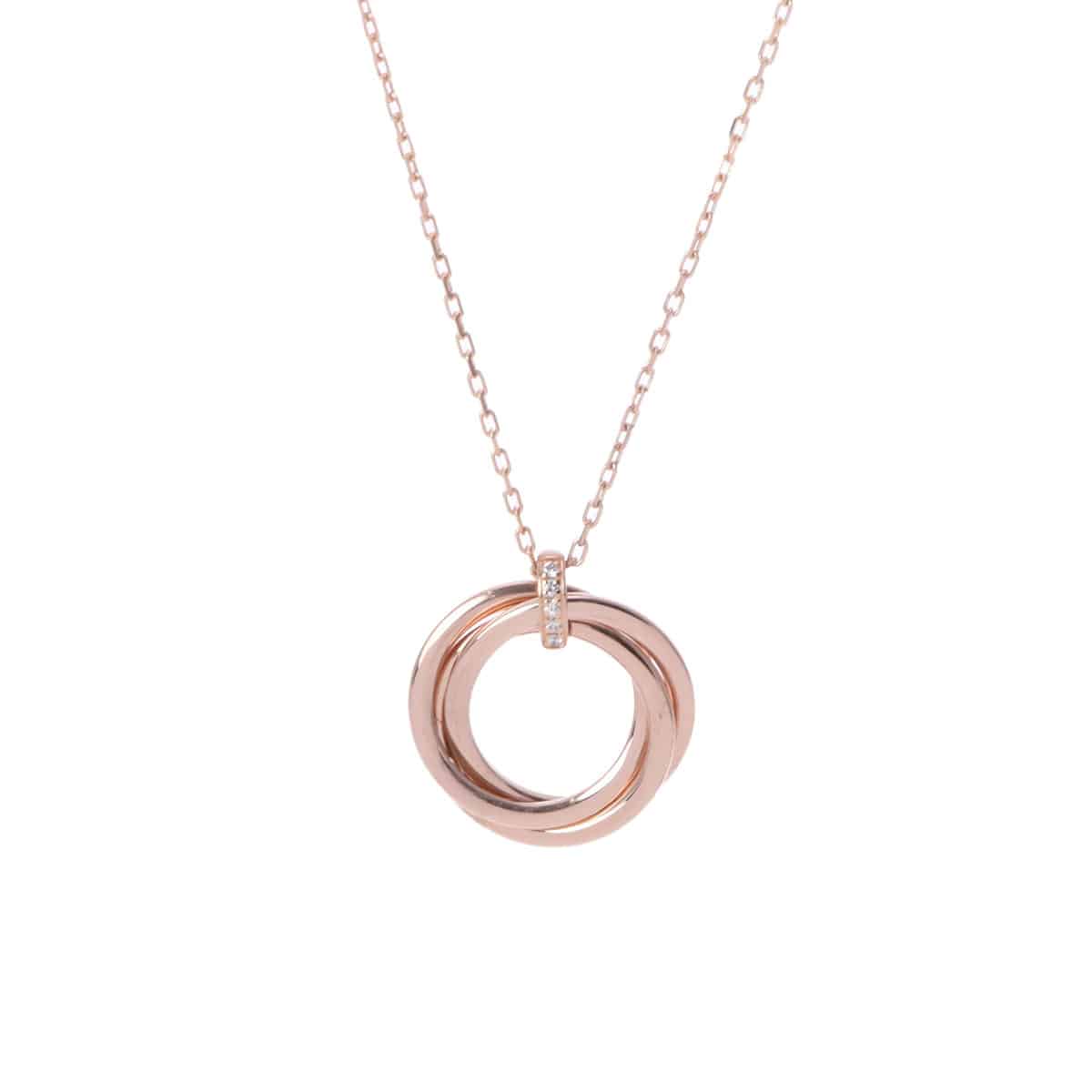 カルティエ トリニティネックレス 5PD ゴールド K18ピンクゴールド PG レディース ジュエリー 【中古】【jewelry】