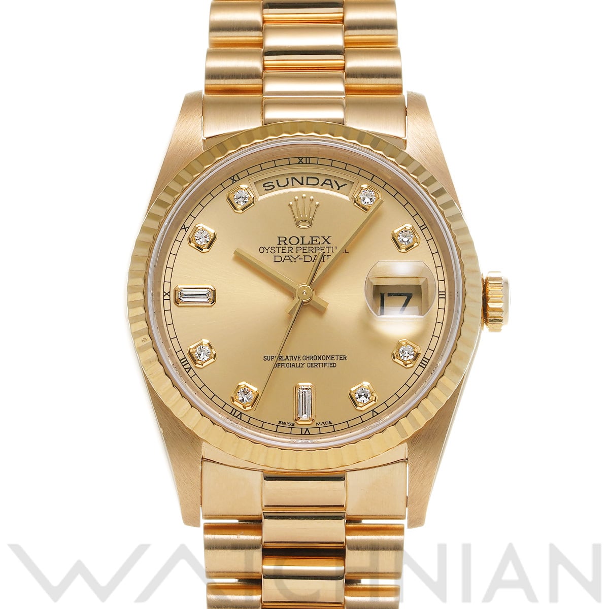 ロレックス デイデイト 18238A シャンパン/ダイヤモンド メンズ 時計 【中古】【wristwatch】