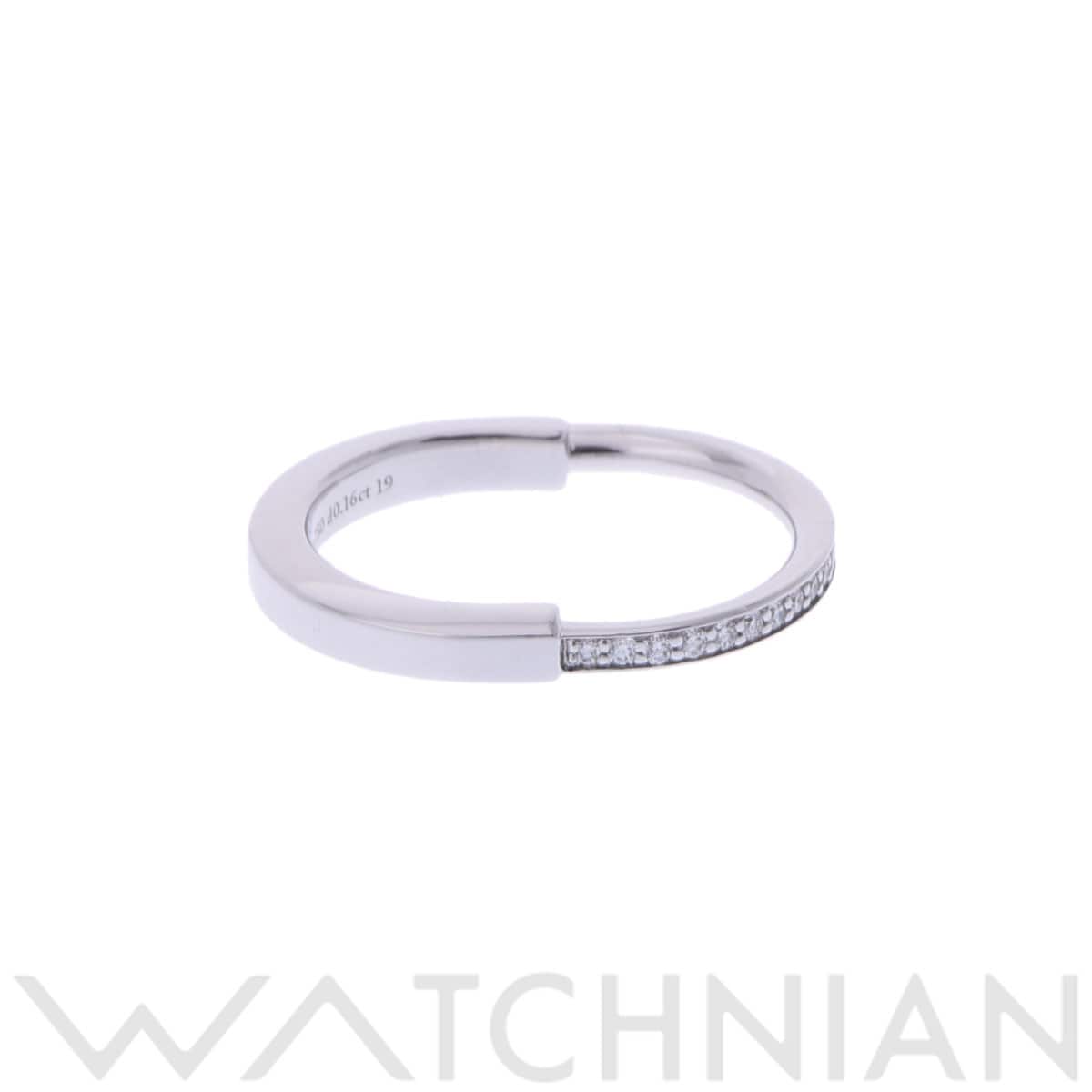 ティファニー ロック リング #19 シルバー K18ホワイトゴールド WG レディース ジュエリー 【中古】【jewelry】