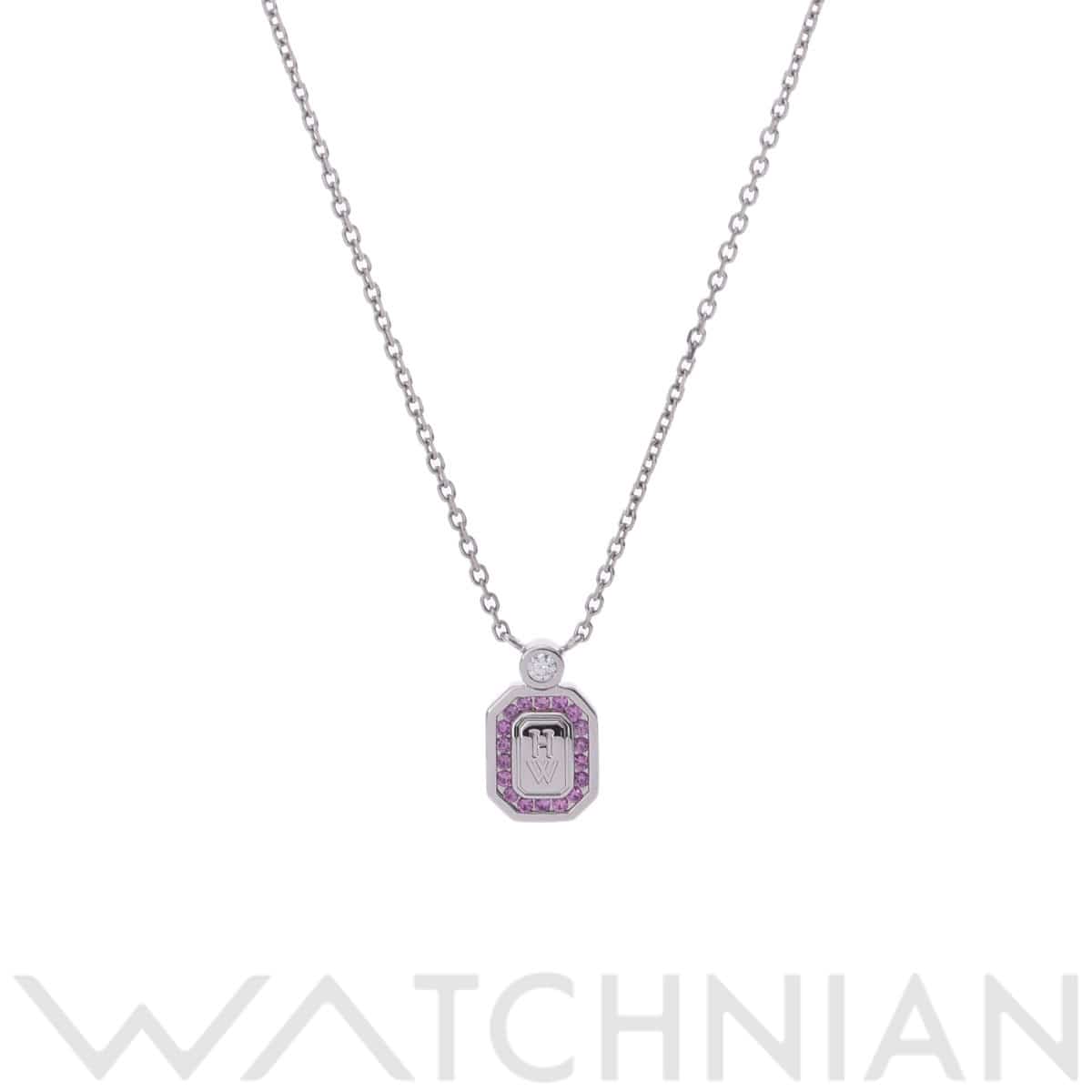 ハリー ウィンストン HWロゴ ネックレス シルバー Pt950プラチナ レディース ジュエリー 【中古】【jewelry】