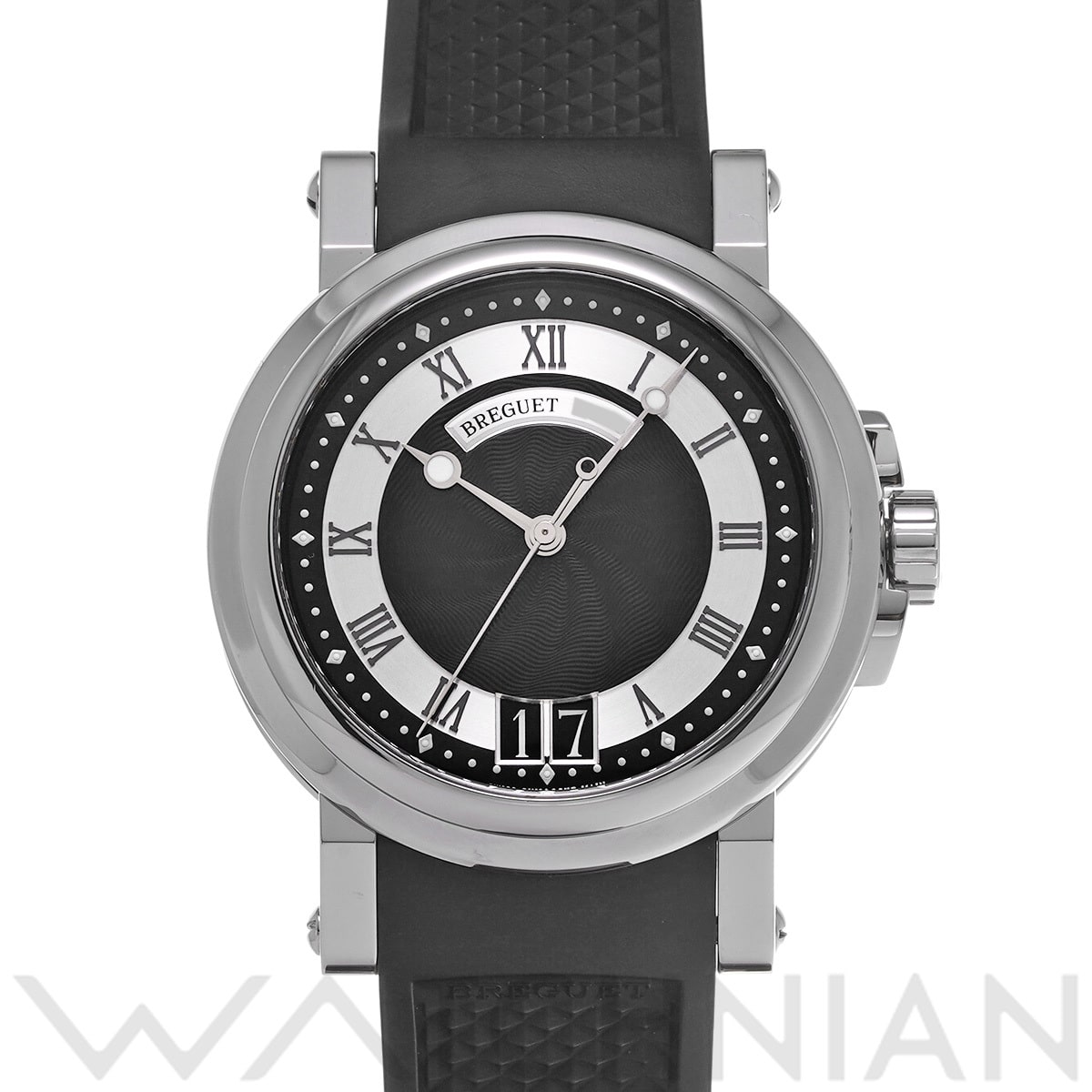 ブレゲ マリーン II ラージデイト 5817ST/92/5V8 ブラック/シルバー メンズ 時計 【中古】【wristwatch】