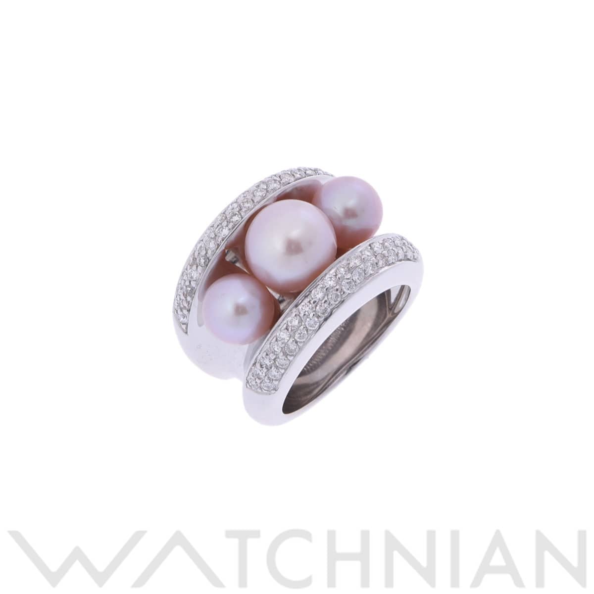 ポアレ パールリング シルバー K18ホワイトゴールド WG レディース ジュエリー 【中古】【jewelry】