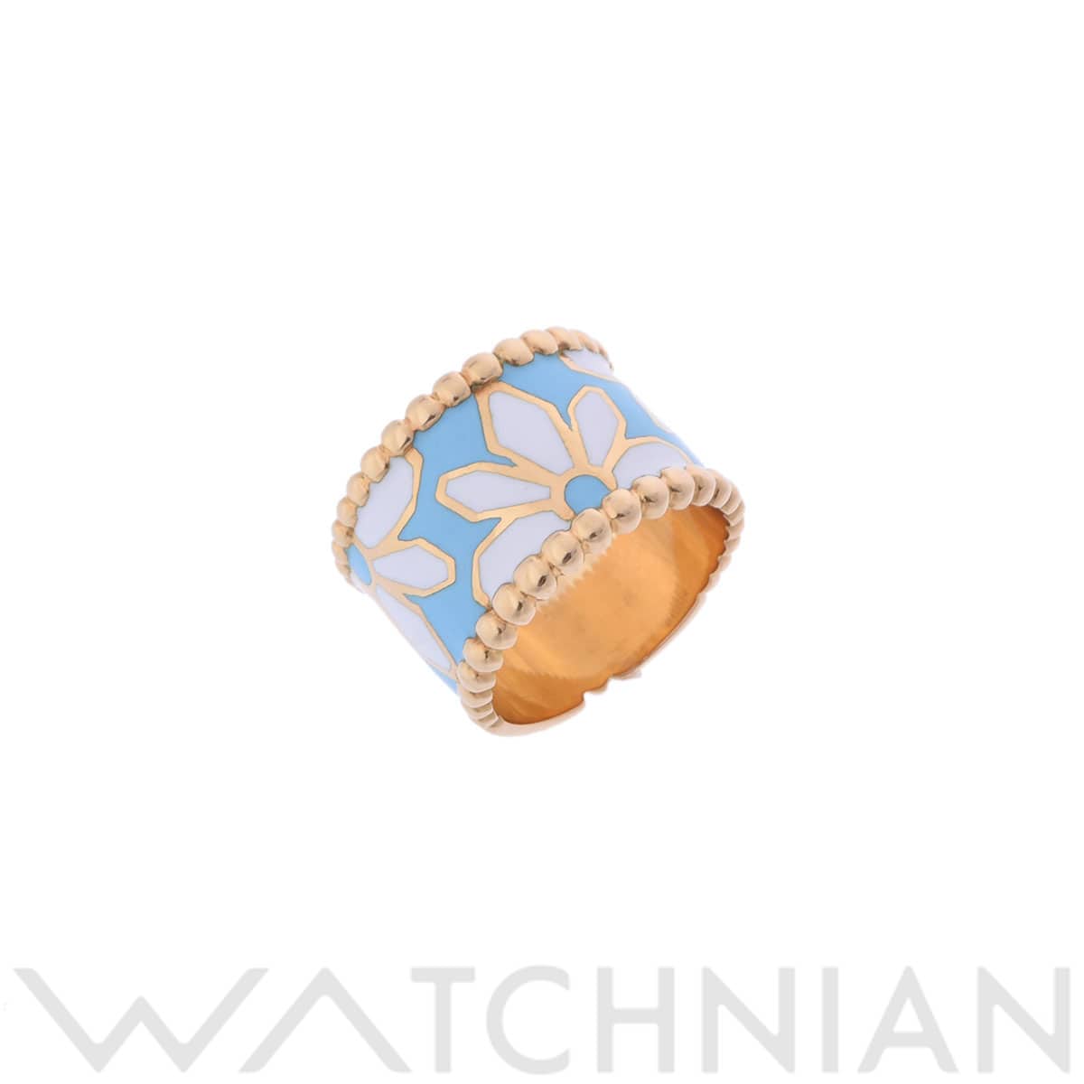 ヤーネス フラワーリング ゴールド K18イエローゴールド YG/エナメル レディース ジュエリー 【中古】【jewelry】