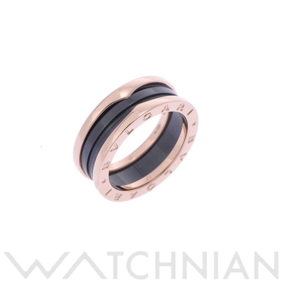ブルガリ B.ZERO1 リング #59 ゴールド K18ピンクゴールド PG/ブラックセラミック レディース ジュエリー 【中古】【jewelry】
