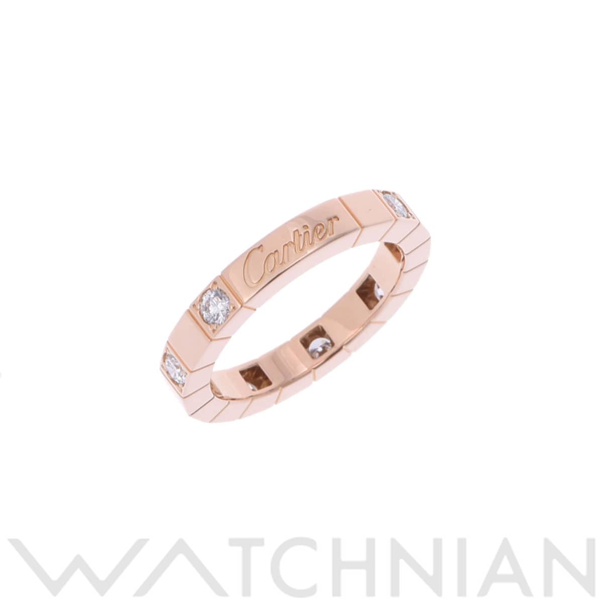 カルティエ ラニエール リング #48 ハーフダイヤ ゴールド K18ピンクゴールド PG レディース ジュエリー 【中古】【jewelry】