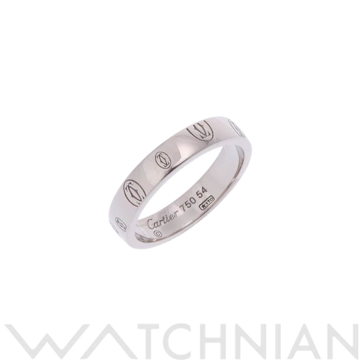 カルティエ ハッピーバースデー リング #54 シルバー K18ホワイトゴールド WG レディース ジュエリー 【中古】【jewelry】