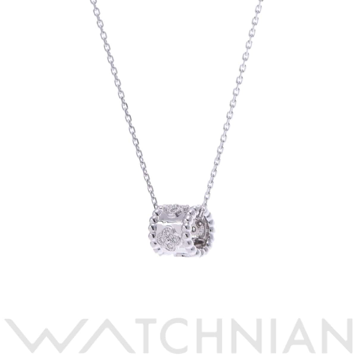 ヴァン クリーフ&アーペル ペルレクローバー ネックレス シルバー K18ホワイトゴールド WG レディース ジュエリー 【中古】【jewelry】