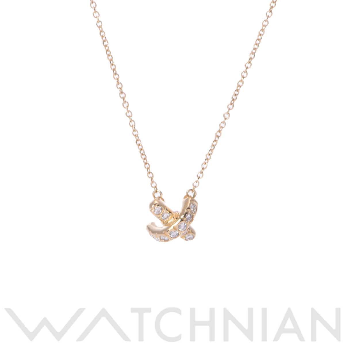 ティファニー クロスステッチ ネックレス ゴールド K18イエローゴールド YG レディース ジュエリー 【中古】【jewelry】