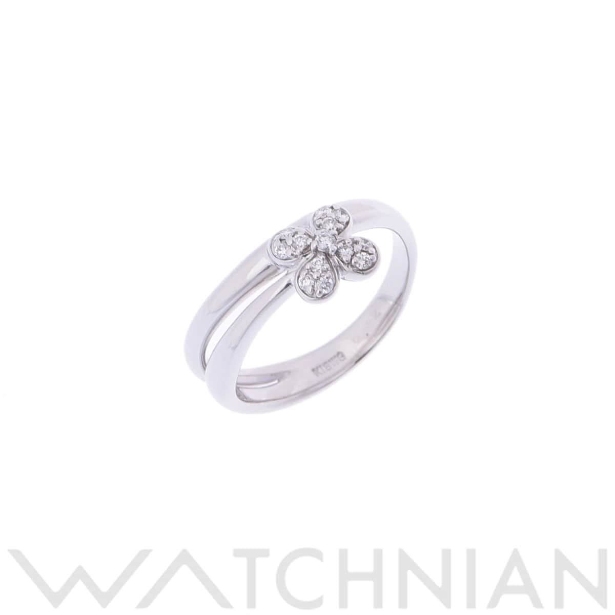 ポンテヴェキオ フラワーリング シルバー K18ホワイトゴールド WG レディース ジュエリー 【中古】【jewelry】