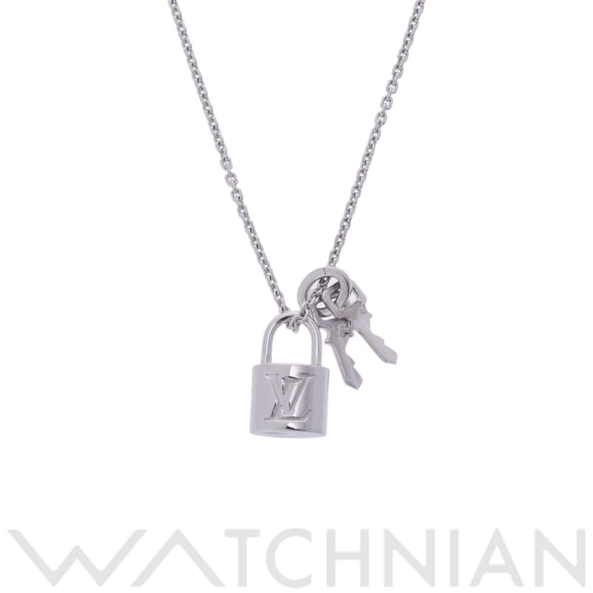 ルイ ヴィトン パンダンティフロックイット ネックレス シルバー K18ホワイトゴールド WG レディース ジュエリー 【中古】【jewelry】