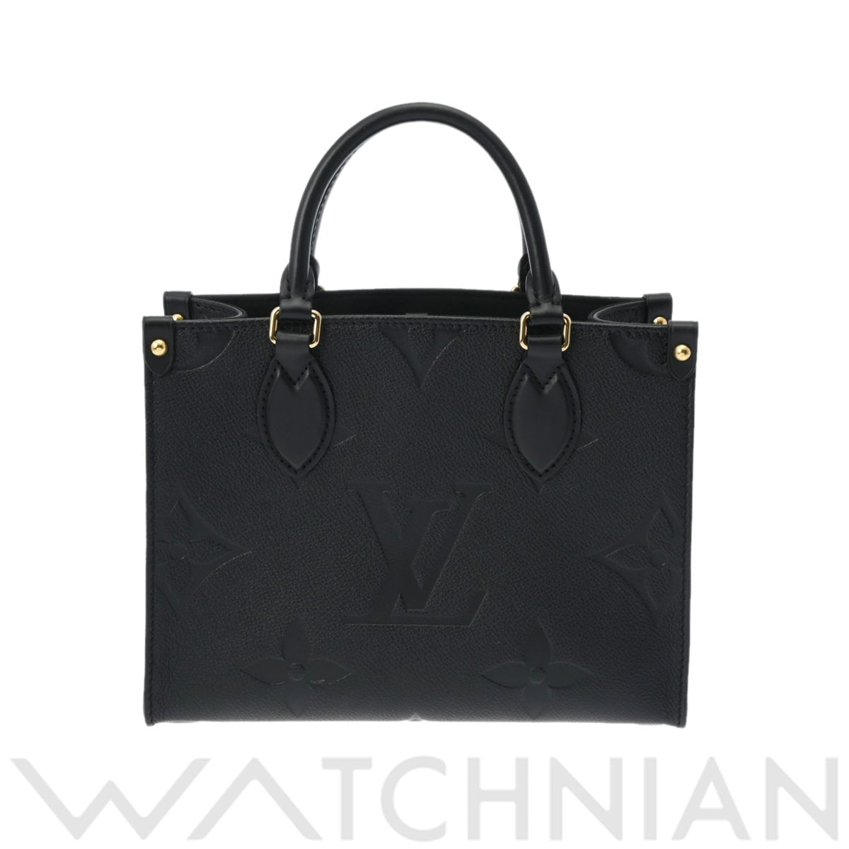 ルイ ヴィトン モノグラムアンプラント オンザゴー PM ノワール M45653 レザー レディース バッグ 【中古】【bag】
