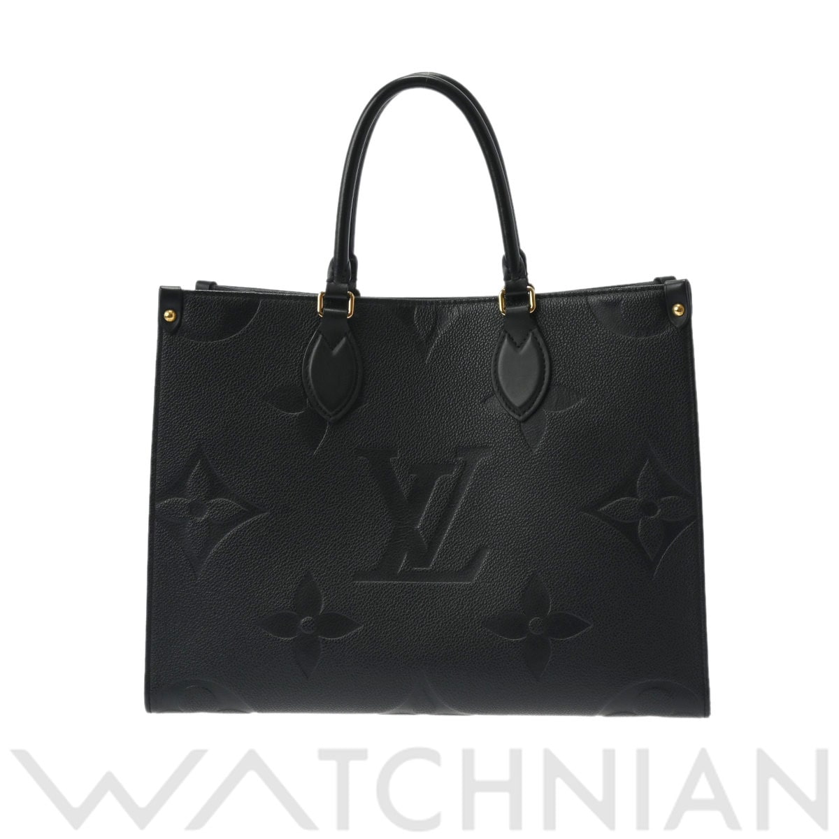 ルイ ヴィトン モノグラムアンプラント オンザゴー MM 2WAYトート ノワール M45595 レザー ユニセックス バッグ 【中古】【bag】