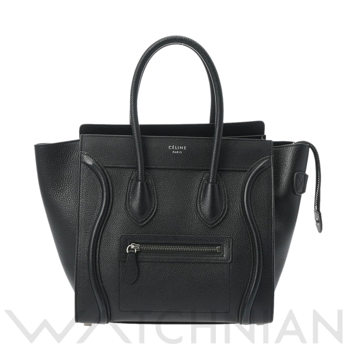 セリーヌ ラゲージ マイクロ ブラック 189793DRU.38NO ドラムドカーフ レディース バッグ 【中古】【bag】
