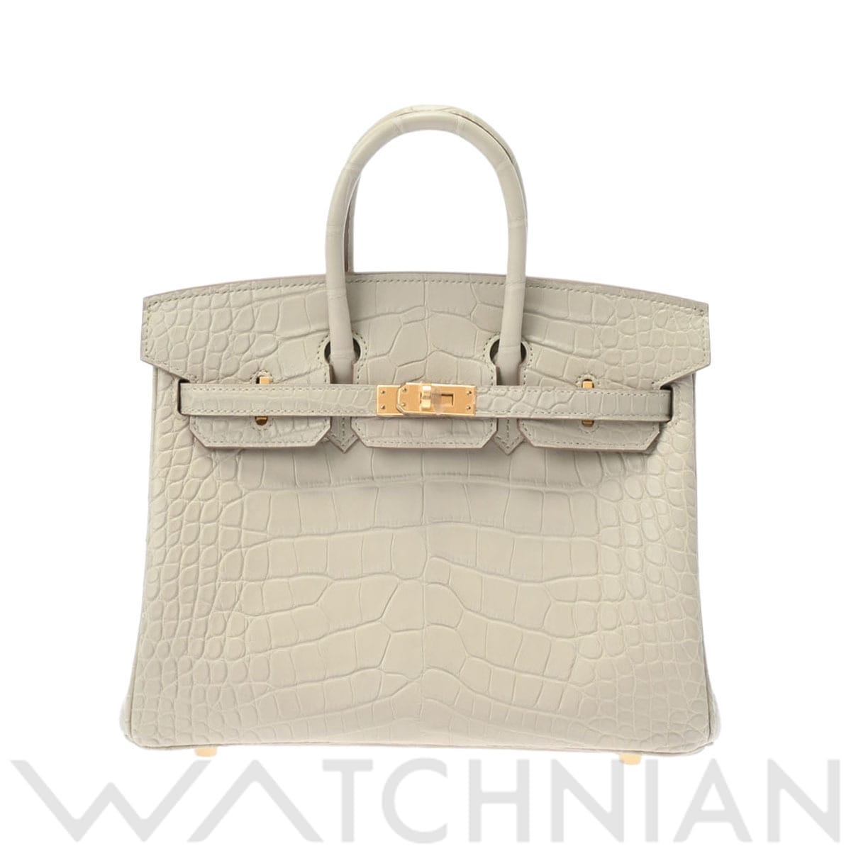 エルメス バーキン 25 ベトン/ゴールド金具 アリゲーターマット レディース バッグ 【未使用】【bag】