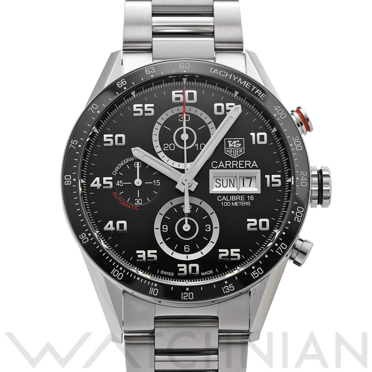 タグ ホイヤー カレラ キャリバー16 クロノグラフ デイデイト CV2A1R.BA0799 ブラック メンズ 時計 【中古】【wristwatch】