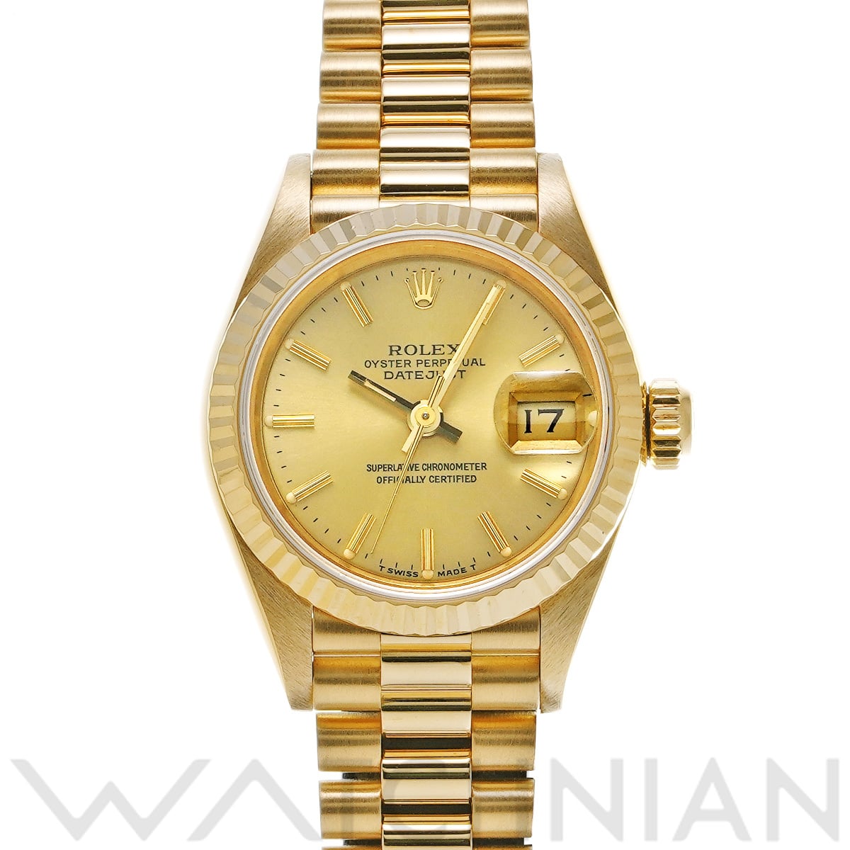 ロレックス デイトジャスト 69178 シャンパン レディース 時計 【中古】【wristwatch】