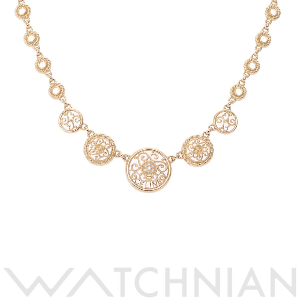 セリーヌ ヴィンテージデザイン ネックレス ゴールド K18イエローゴールド YG レディース ジュエリー 【中古】【jewelry】