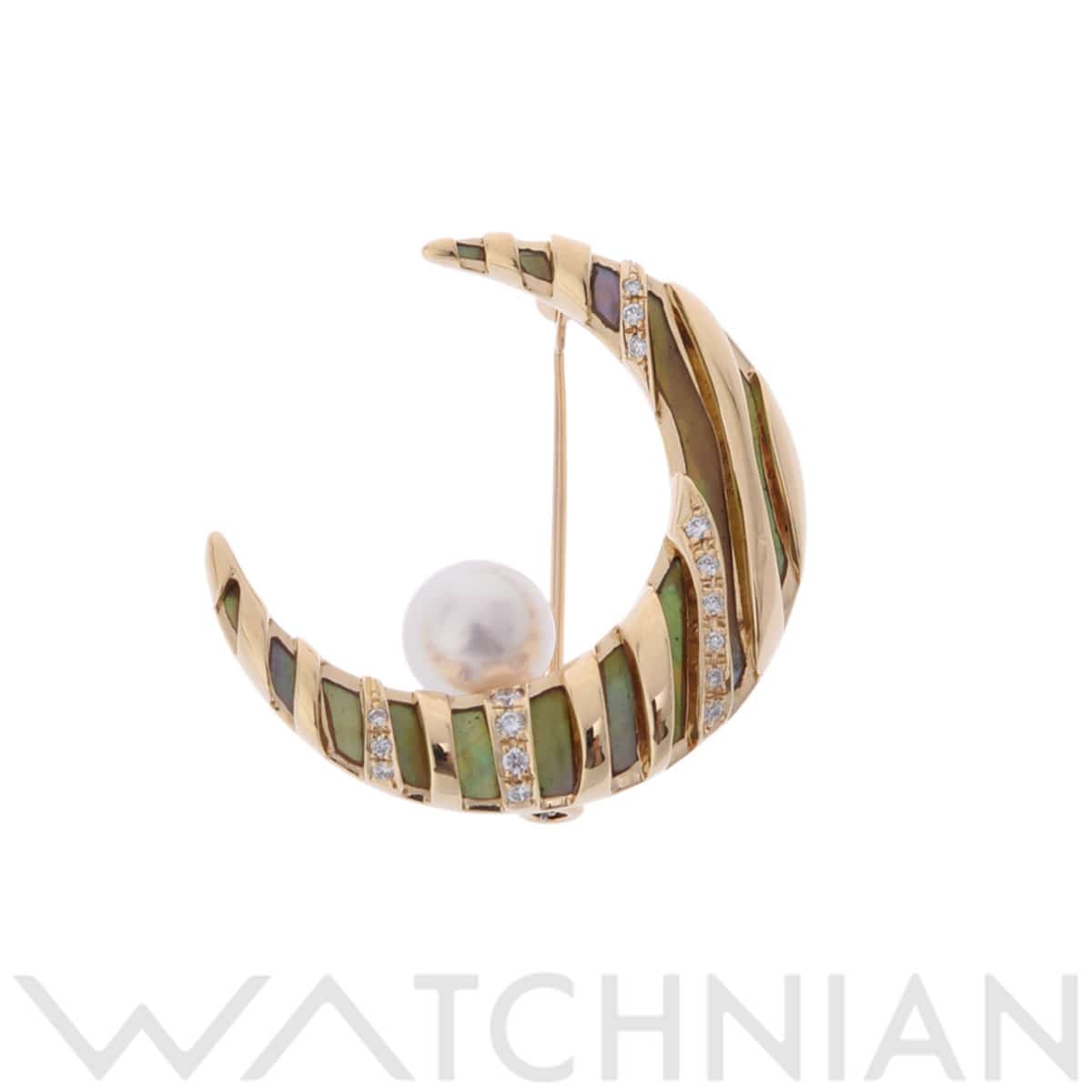 ミキモト 月モチーフ ブローチ ゴールド K18イエローゴールド YG レディース ジュエリー 【中古】【jewelry】