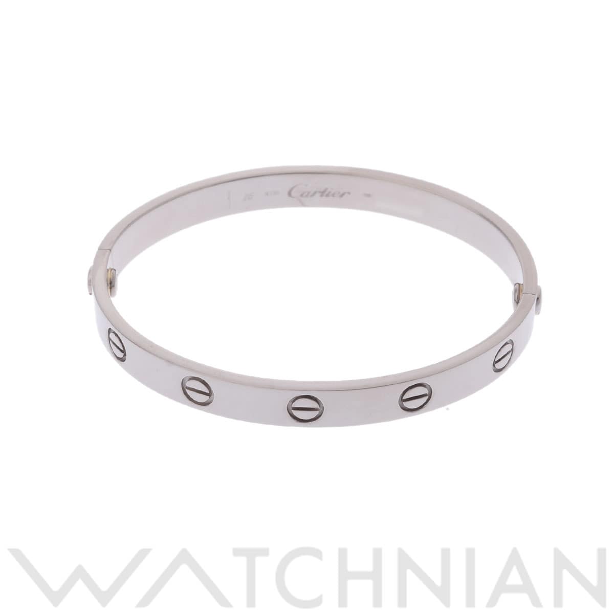 カルティエ ラブブレスレット #16 シルバー K18ホワイトゴールド WG レディース ジュエリー 【中古】【jewelry】