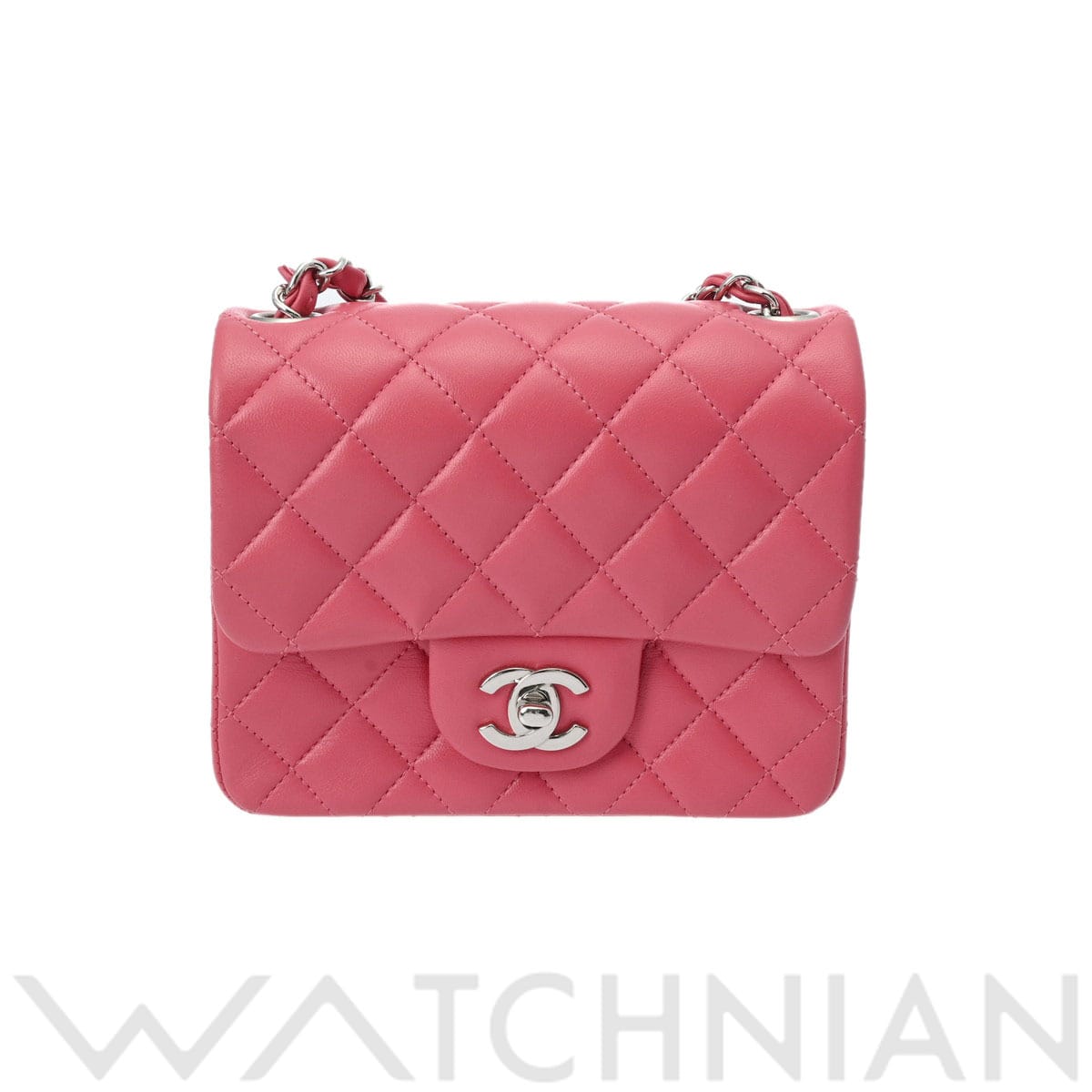 シャネル マトラッセ ミニフラップバッグ17 ピンク A35200 ラムスキン レディース バッグ 【中古】【bag】