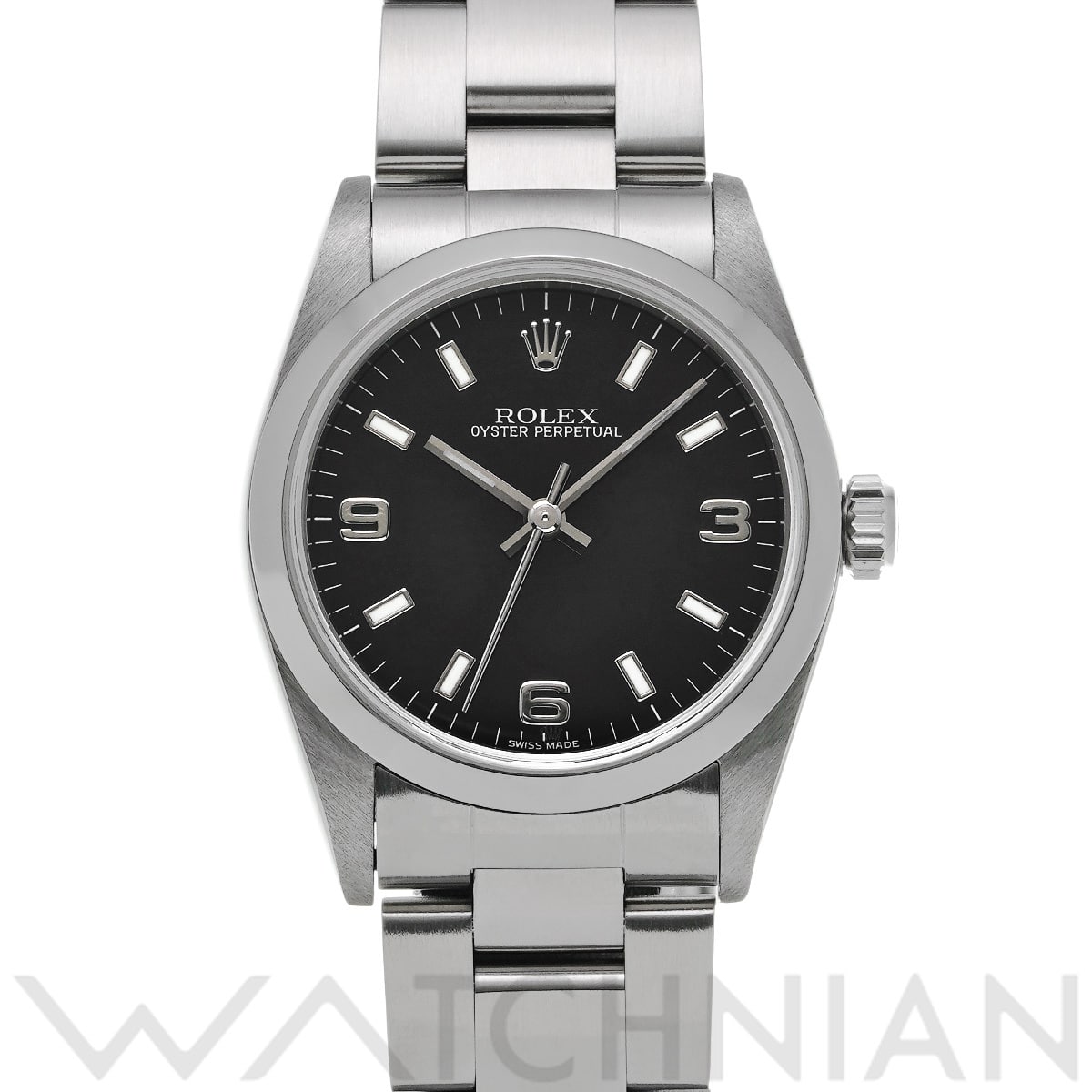 ロレックス オイスターパーペチュアル 77080 ブラック ユニセックス 時計 【中古】【wristwatch】