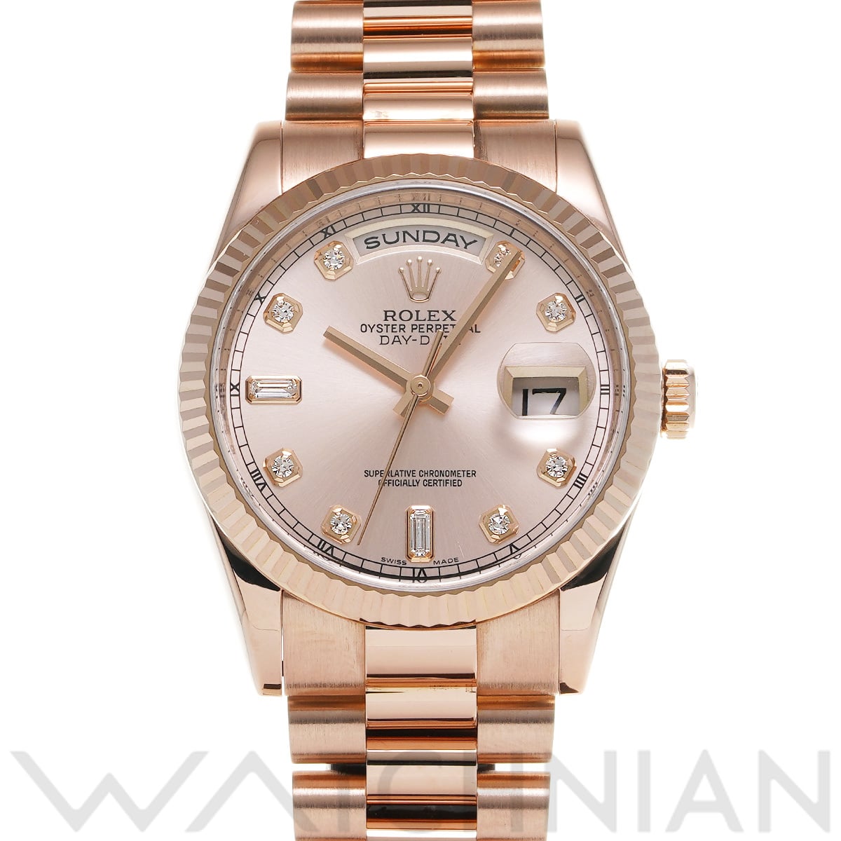 ロレックス デイデイト 36 118235FA ピンク/ダイヤモンド メンズ 時計 【中古】【wristwatch】