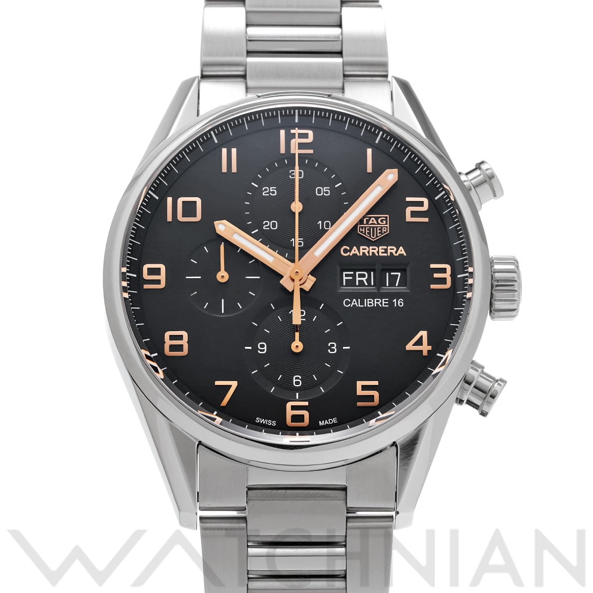 タグ ホイヤー カレラ キャリバー16 クロノグラフ デイデイト CV2A1AB.BA0738 ブラック メンズ 時計 【中古】【wristwatch】