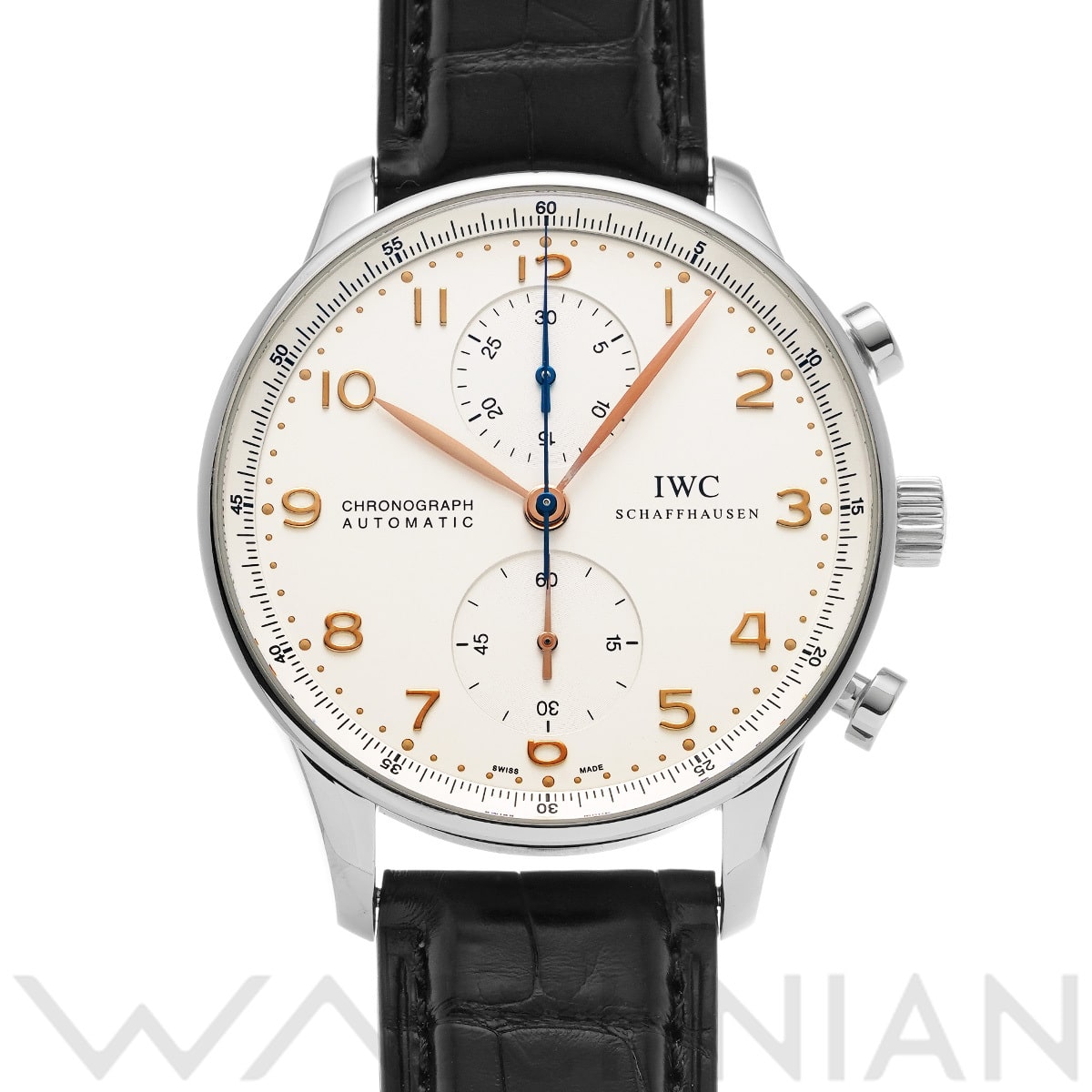 IWC ポルトギーゼ クロノグラフ IW371401 シルバー メンズ 時計 【中古】【wristwatch】