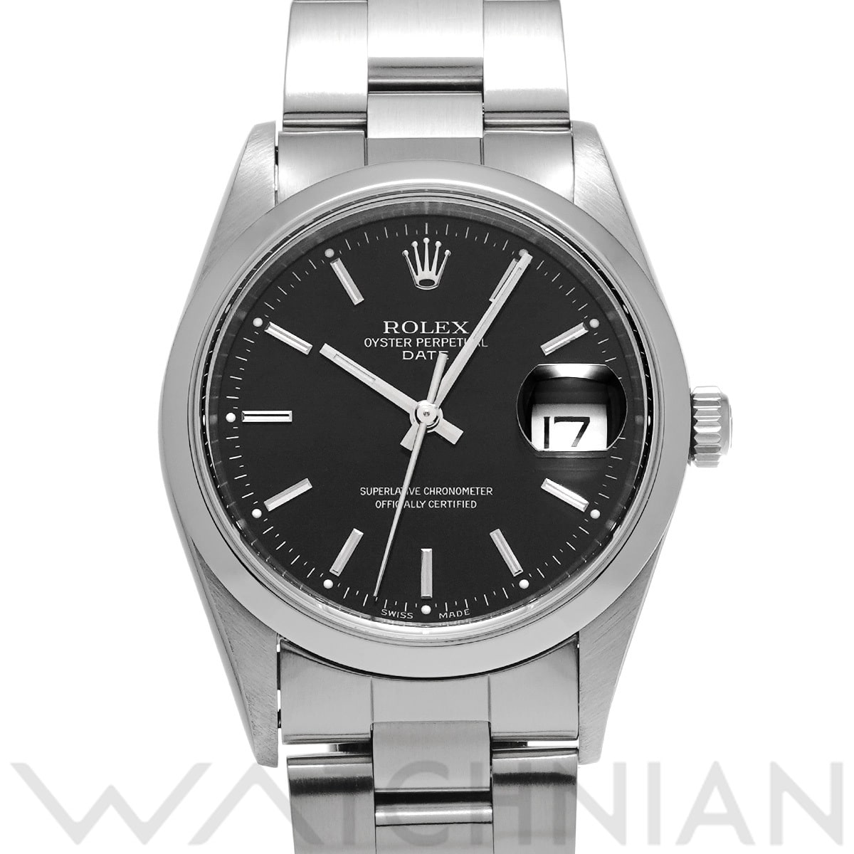 ロレックス オイスターパーペチュアル デイト 15200 ブラック メンズ 時計 【中古】【wristwatch】