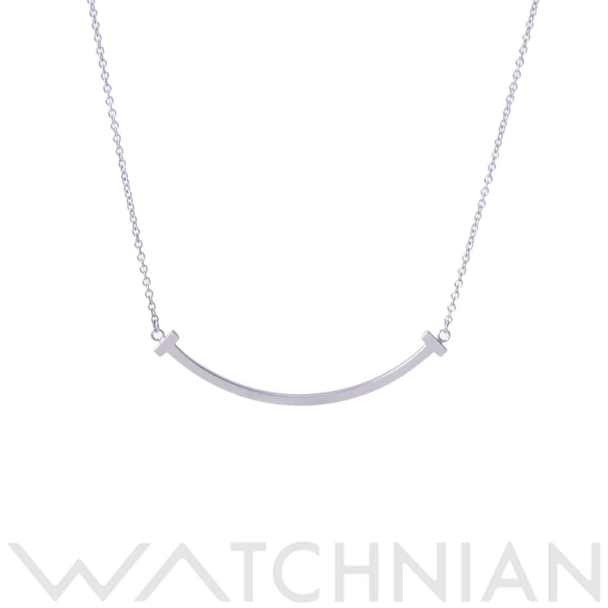 ティファニー Tスマイルネックレス スモール シルバー K18ホワイトゴールド WG レディース ジュエリー 【中古】【jewelry】