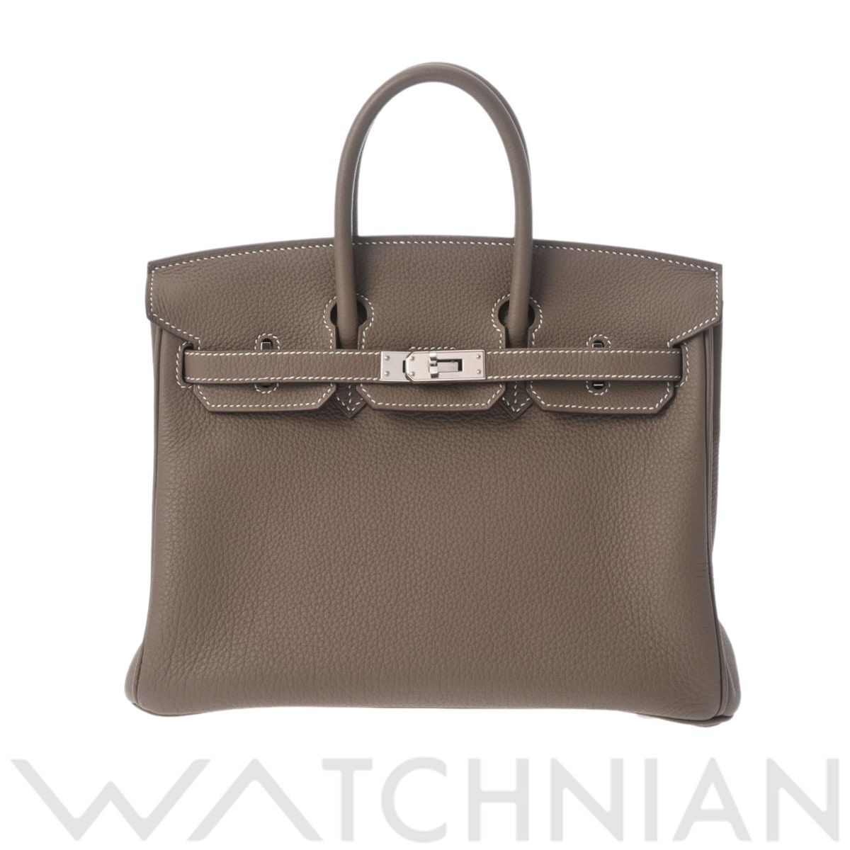 エルメス バーキン 25 エトゥープ/パラジウム金具 トゴ レディース バッグ 【中古】【bag】