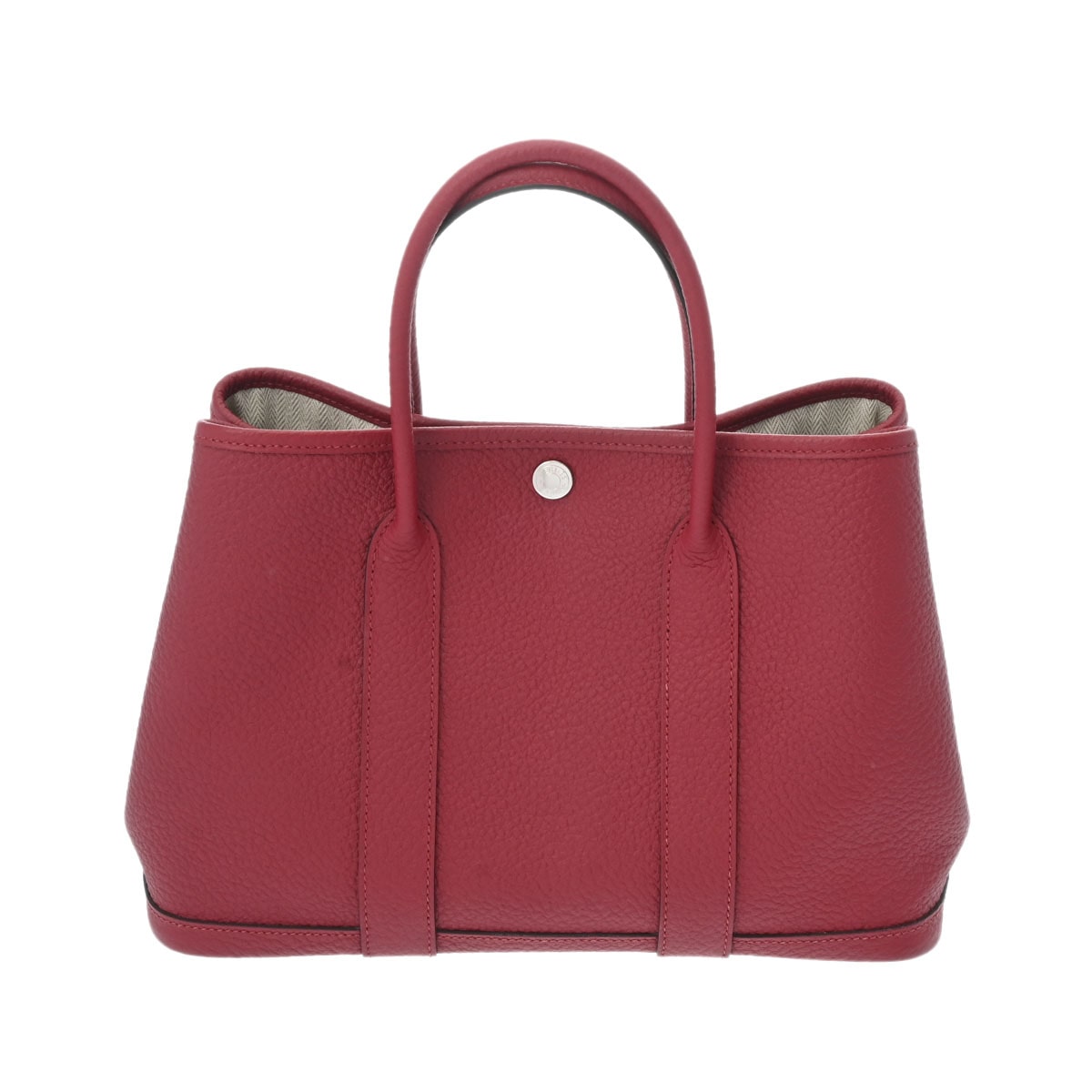 エルメス ガーデンパーティ TPM  ルージュグレナ/パラジウム金具 ヴァッシュカントリー レディース バッグ 【中古】【bag】