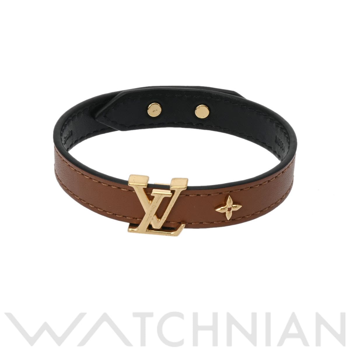 ルイ ヴィトン ブレスレット LVアイコニック #19 タン/ゴールド金具 M8084F レザー レディース ジュエリー 【中古】【jewelry】