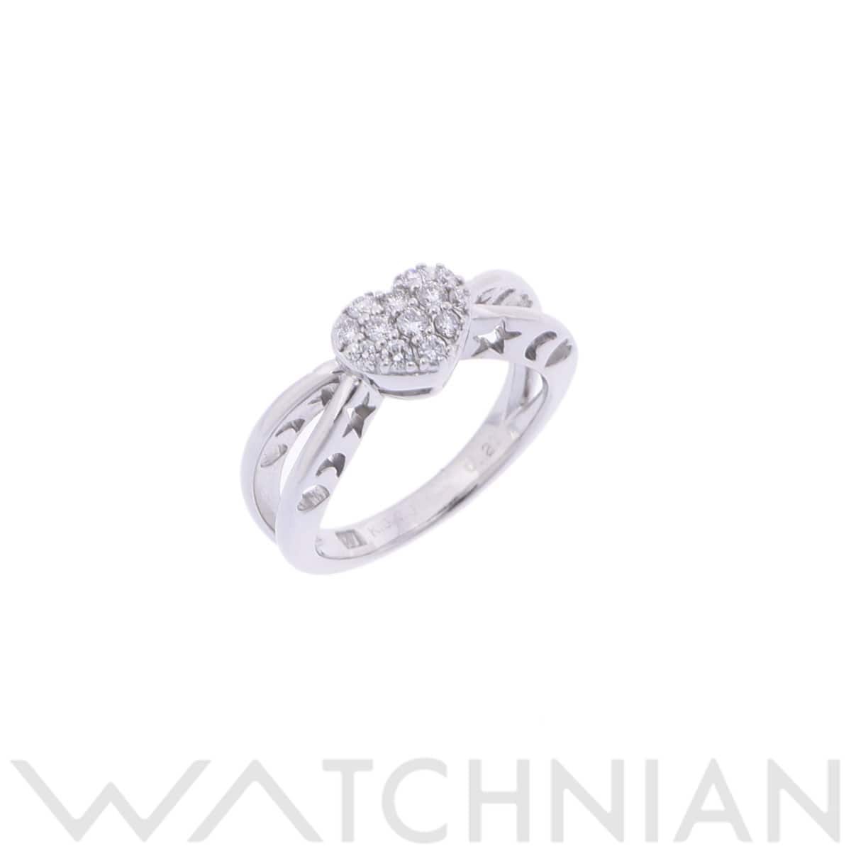 ポンテヴェキオ ハートリング シルバー K18ホワイトゴールド WG レディース ジュエリー 【中古】【jewelry】