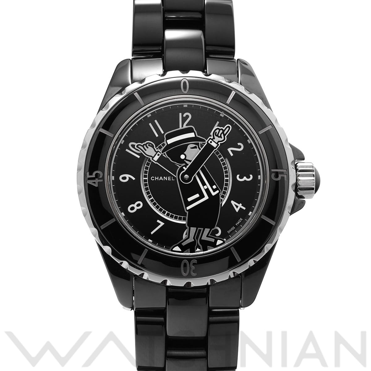 シャネル マドモアゼル J12 38mm リミテッドエディション H5242 ブラックラッカー メンズ 時計 【中古】【wristwatch】