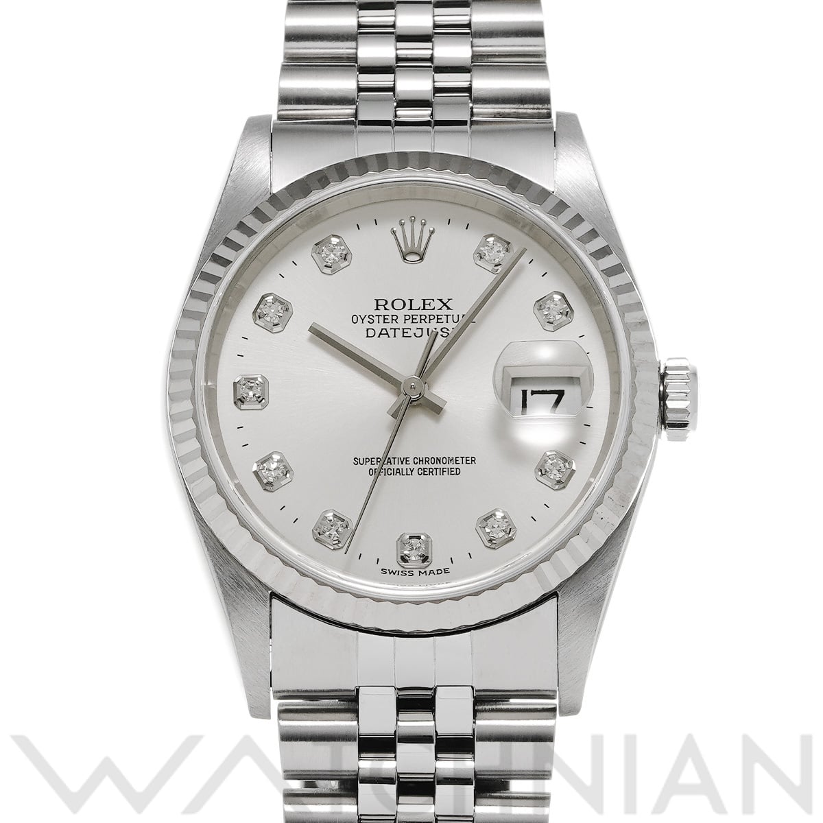 ロレックス デイトジャスト 16234G シルバー/ダイヤモンド メンズ 時計 【中古】【wristwatch】