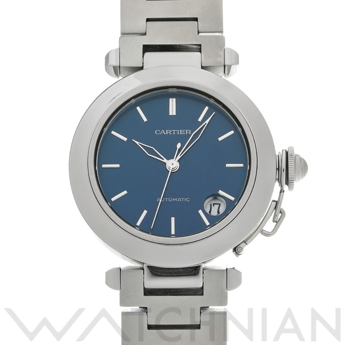 カルティエ パシャC 2324 ブルー ユニセックス 時計 【中古】【wristwatch】