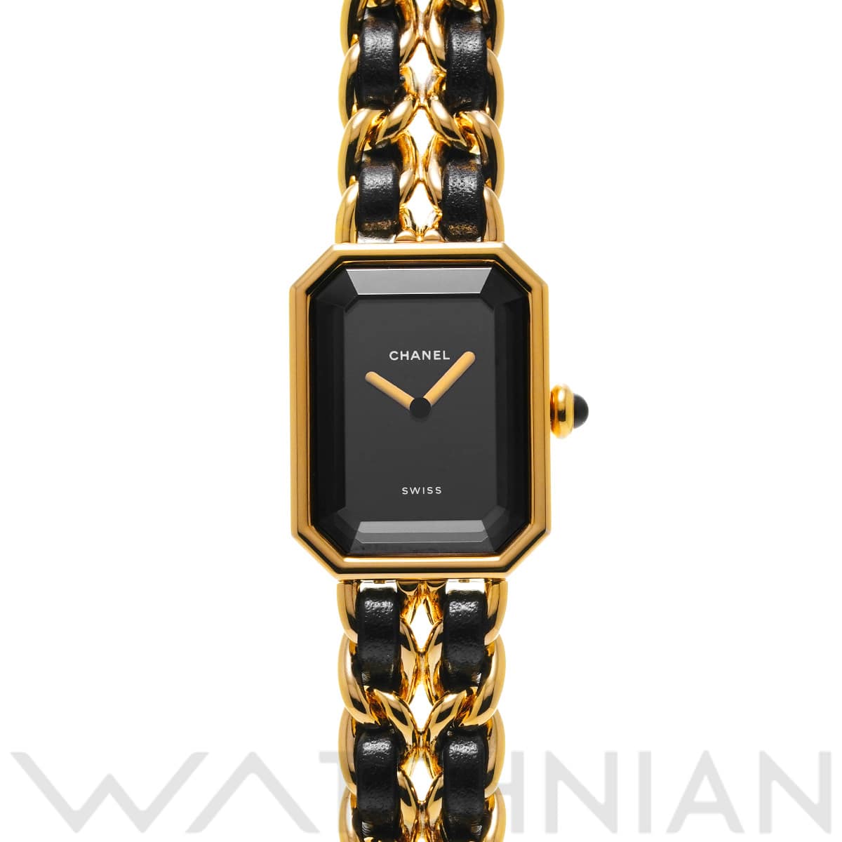 シャネル プルミエール M H0001 ブラック レディース 時計 【中古】【wristwatch】