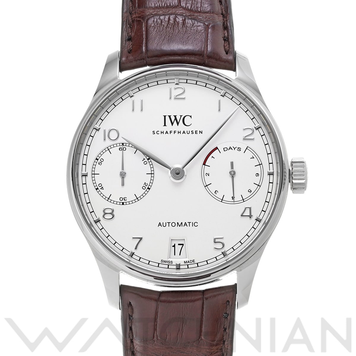 IWC ポルトギーゼ オートマティック 7デイズ IW500712 シルバーメッキ メンズ 時計 【中古】【wristwatch】