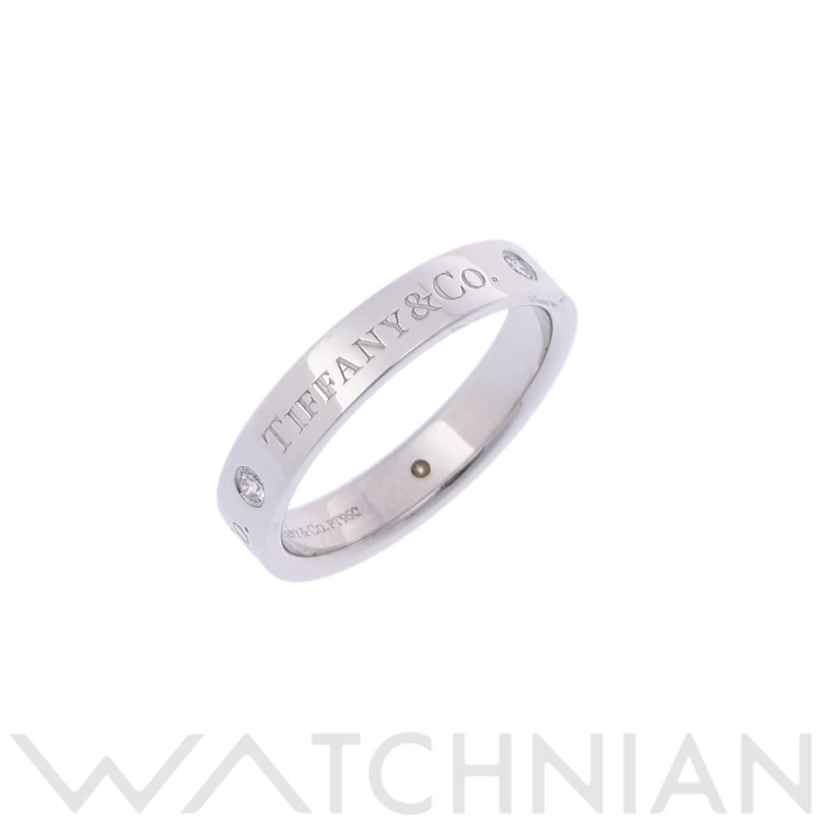 ティファニー フラットバンド リング 3PD シルバー Pt950プラチナ レディース ジュエリー 【中古】【jewelry】