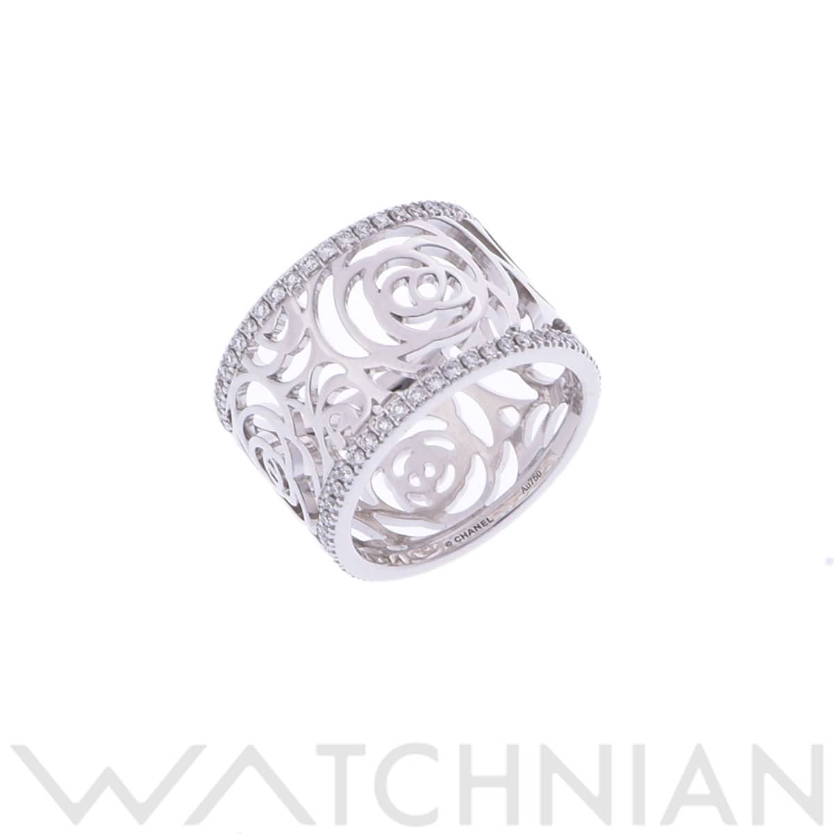 シャネル カメリアリング ラージ シルバー K18ホワイトゴールド WG レディース ジュエリー 【中古】【jewelry】
