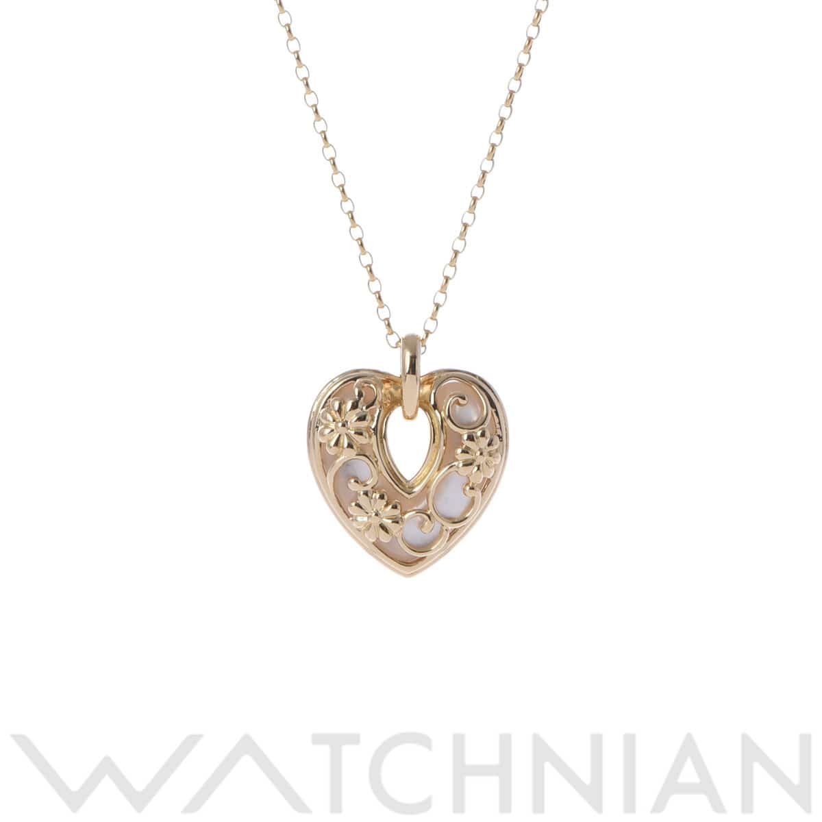 ミキモト ハート ネックレス K18イエローゴールド YG/シェル レディース ジュエリー 【中古】【jewelry】