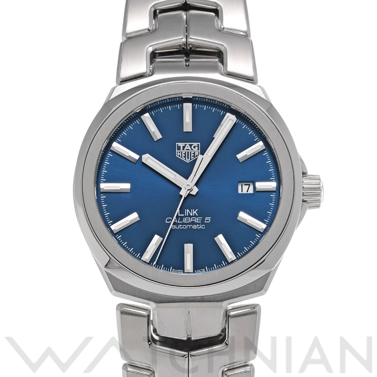 タグ ホイヤー リンク キャリバー5 WBC2112.BA0603 ブルー メンズ 時計 【中古】【wristwatch】