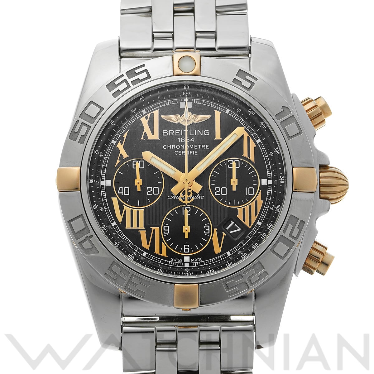 ブライトリング クロノマット 44 ビコロ IB011012/B957 ブラック メンズ 時計 【中古】【wristwatch】